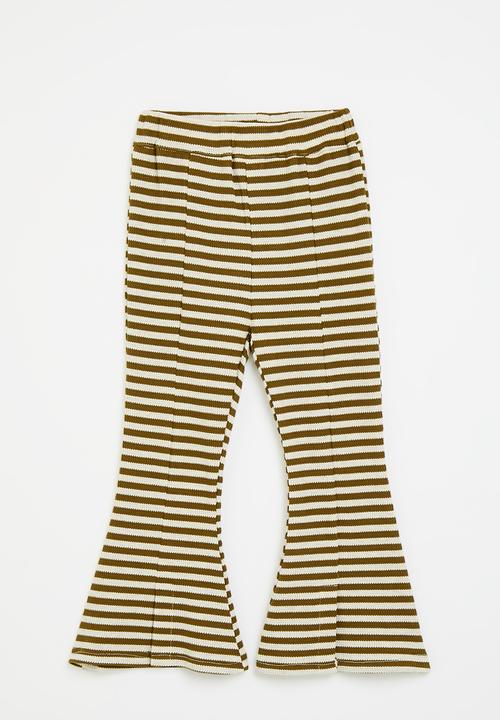 Pop Candy - Flared legging - ecru & white