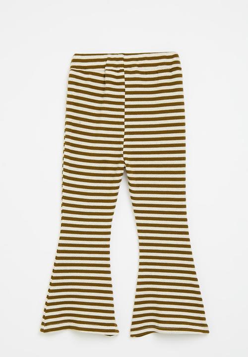 Pop Candy - Flared legging - ecru & white