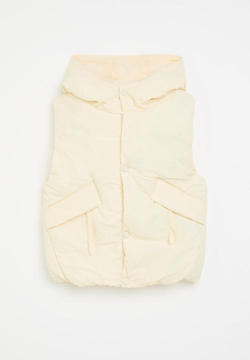 Pop Candy - Hooded gilet - white