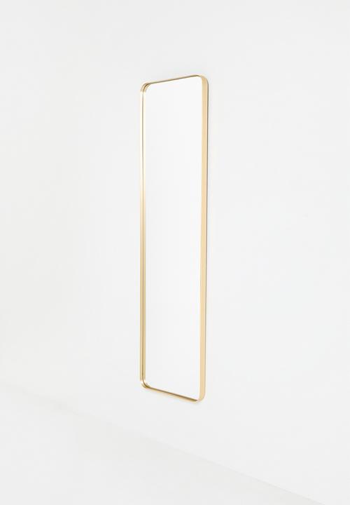 Sixth Floor - Aluminium Framed Full Length Mirror - Plated Gold