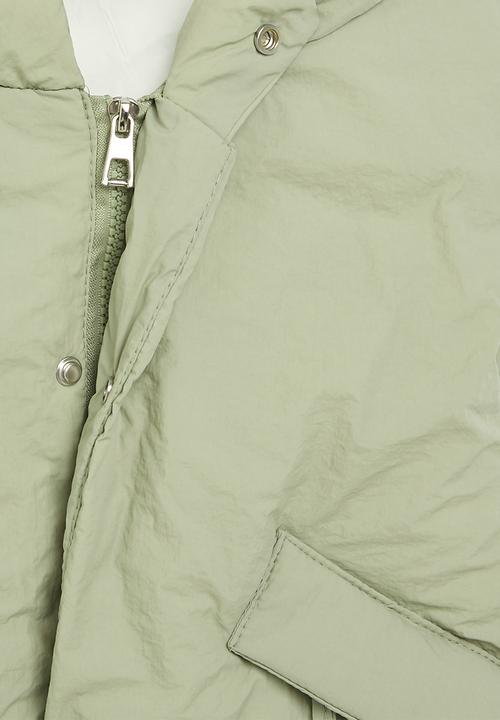 Pop Candy - Hooded gilet - sage green