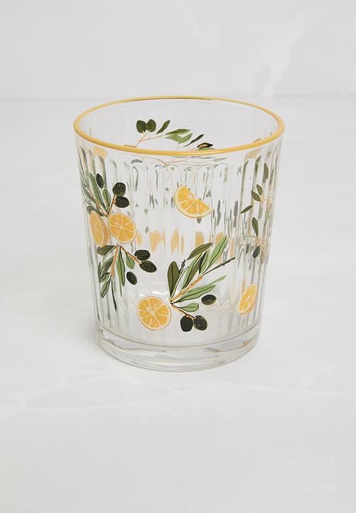 Excellent Houseware - Harvest drinking glass set of 2 - multi