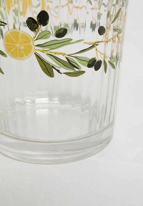 Excellent Houseware - Harvest drinking glass set of 2 - multi