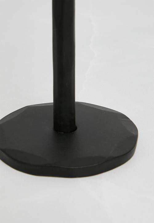 H&S - Tapered iron candle holder - black