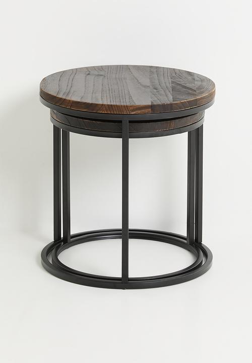H&S - Alora side table set of 2-natural