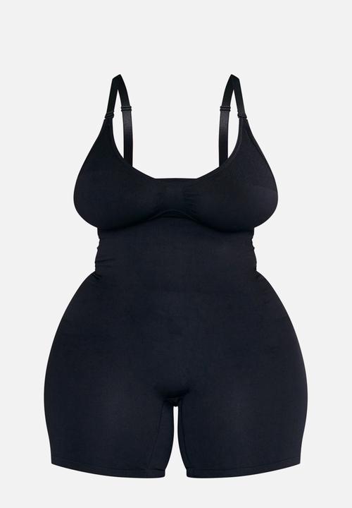 PrettyLittleThing - Plus shapewear unitard - black