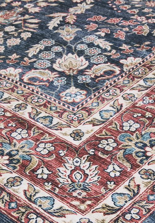 Fotakis - Option Antique Floral Rug Navy & Rust
