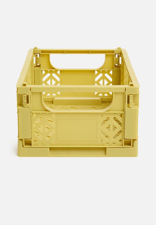 Storage Solutions - Med foldable crate - yellow