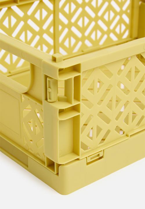 Storage Solutions - Med foldable crate - yellow