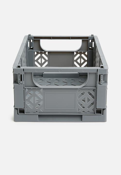 Storage Solutions - Med foldable crate - grey
