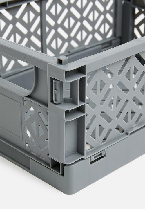 Storage Solutions - Med foldable crate - grey