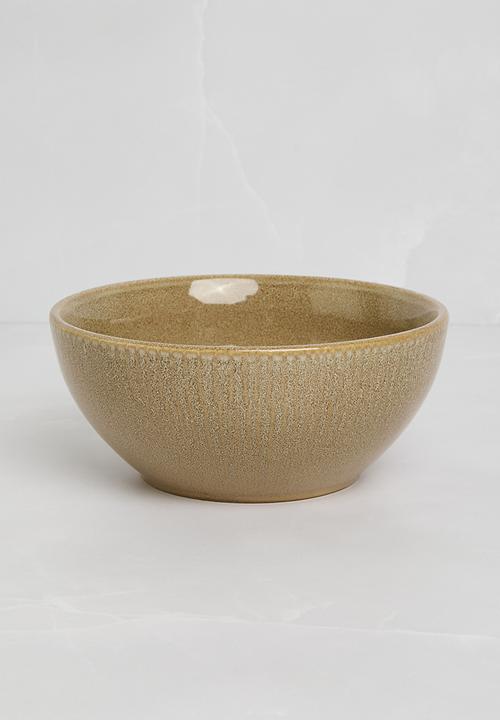Excellent Houseware - Haze serving bowl set of 3 - taupe