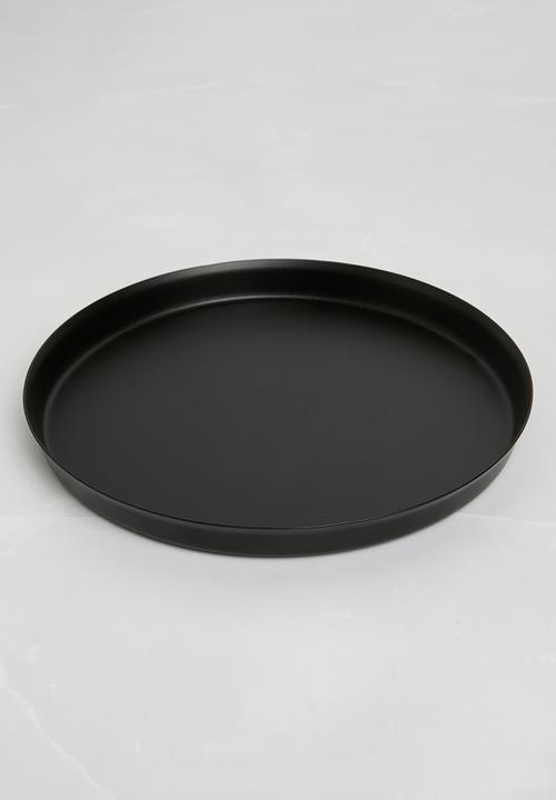 Sixth Floor - Metal cheese platter with glass dome - Black