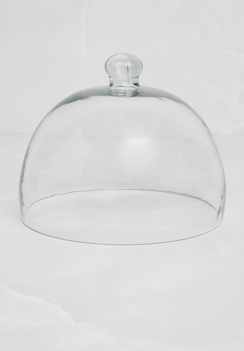 Sixth Floor - Metal cheese platter with glass dome - Black