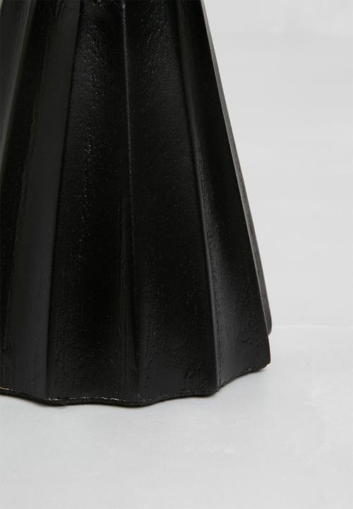 Sixth Floor - Wooden Candle Holder Set of 2 Black