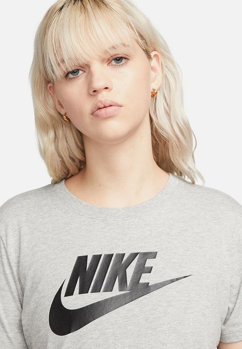 Nike - Nike Essential Tee - dk grey heather/white