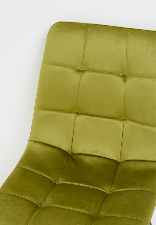 Sixth Floor - Lua velvet dining chair set of 2-green