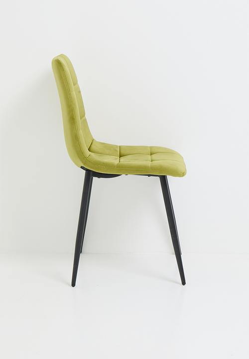 Sixth Floor - Lua velvet dining chair set of 2-green