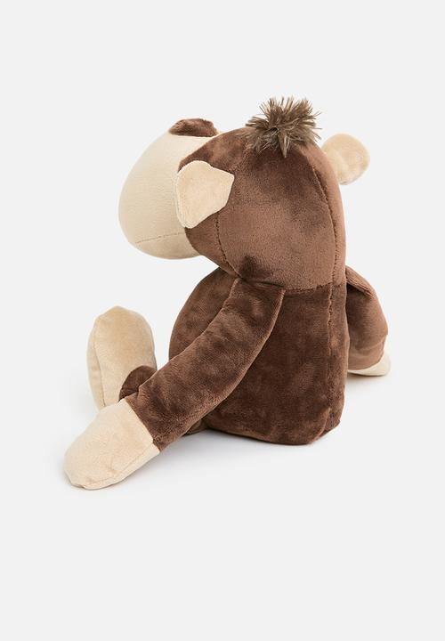 H&S - Plush monkey doorstop - brown