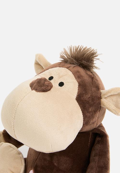 H&S - Plush monkey doorstop - brown