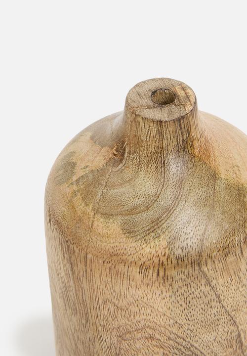 H&S - Wooden Vase – Natural