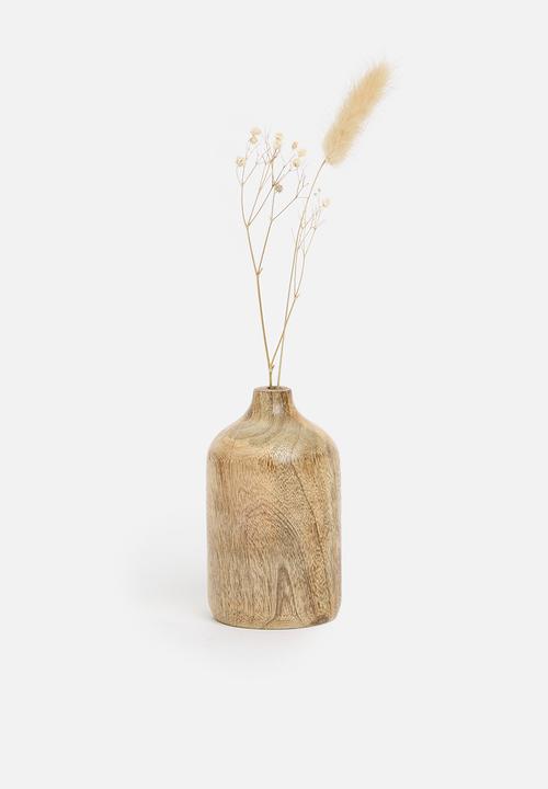 H&S - Wooden Vase – Natural