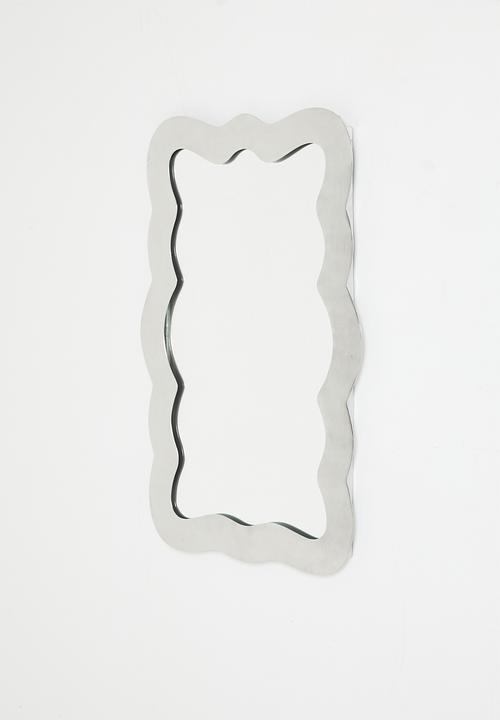 Sixth Floor - Swirl Rectangular Mirror - Silver