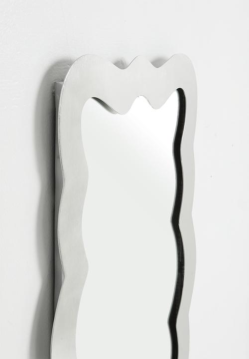 Sixth Floor - Swirl Rectangular Mirror - Silver