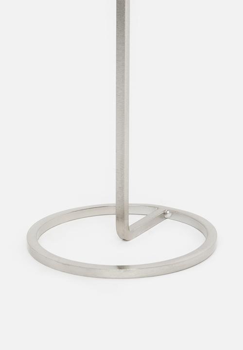 H&S - Glitz iron dinner candle holder - silver