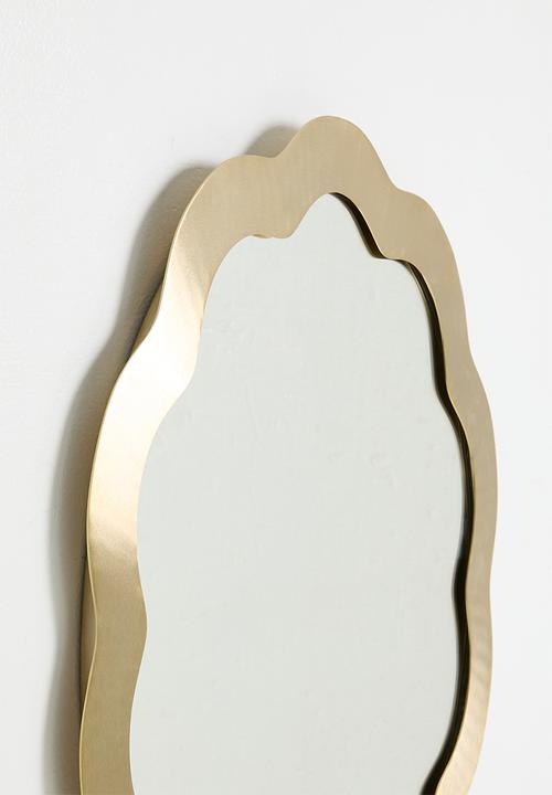 Sixth Floor - Swirl Round Mirror - Gold