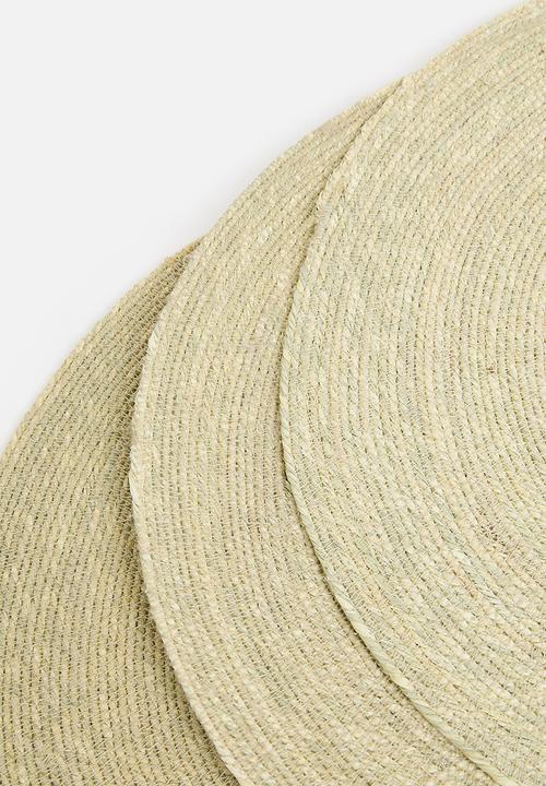 Excellent Houseware - Sabai grass placemat set of 4 - natural
