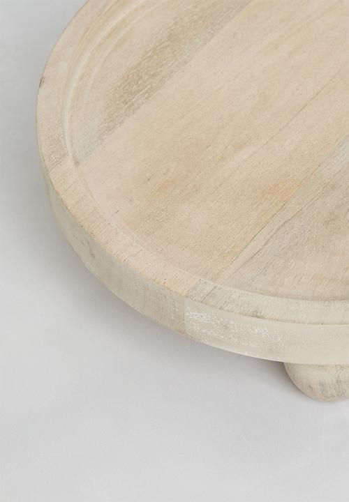 Sixth Floor - Lia mango wood food stand w dome - Natural
