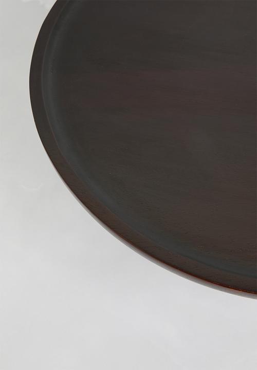 Sixth Floor - Carved mango wood cake stand  -  Natural