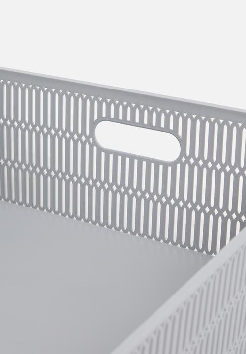 Storage Solutions - Stackable storage basket - grey