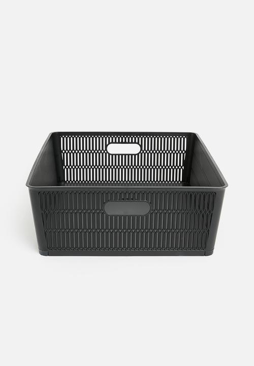 Storage Solutions - Stackable storage basket - black