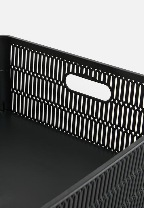 Storage Solutions - Stackable storage basket - black