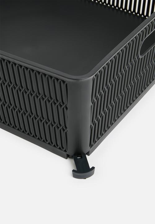 Storage Solutions - Stackable storage basket - black