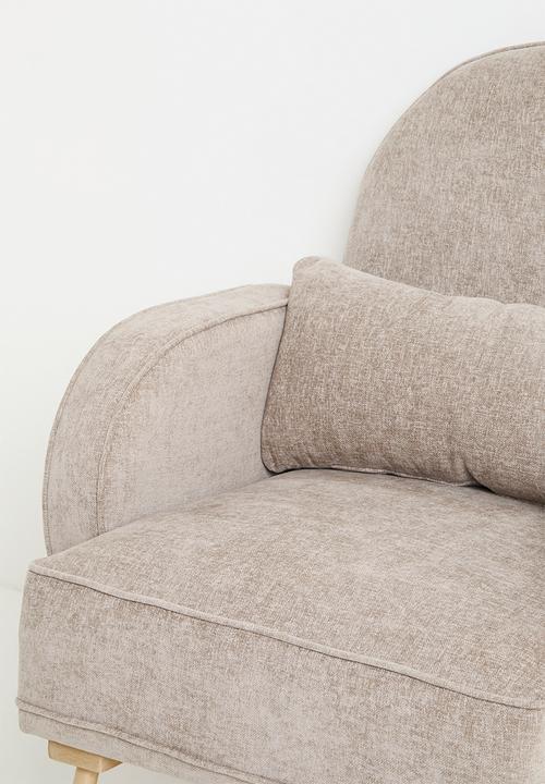 Sixth Floor - Phiri rocking chair & foot stool - stone