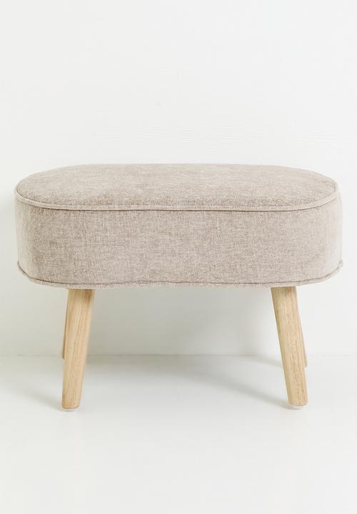 Sixth Floor - Phiri rocking chair & foot stool - stone