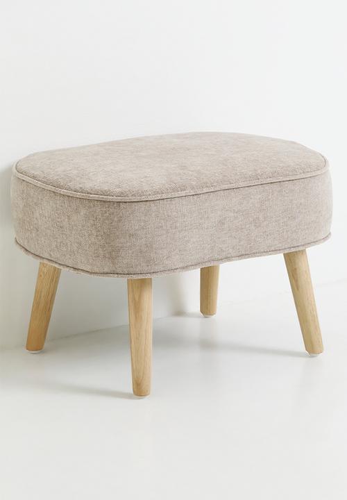 Sixth Floor - Phiri rocking chair & foot stool - stone