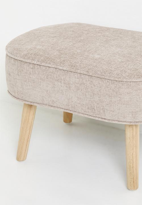 Sixth Floor - Phiri rocking chair & foot stool - stone