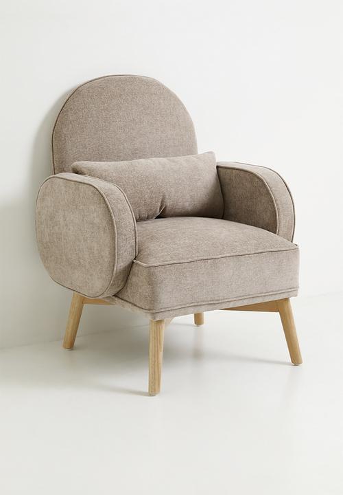 Sixth Floor - Phiri rocking chair & foot stool - stone