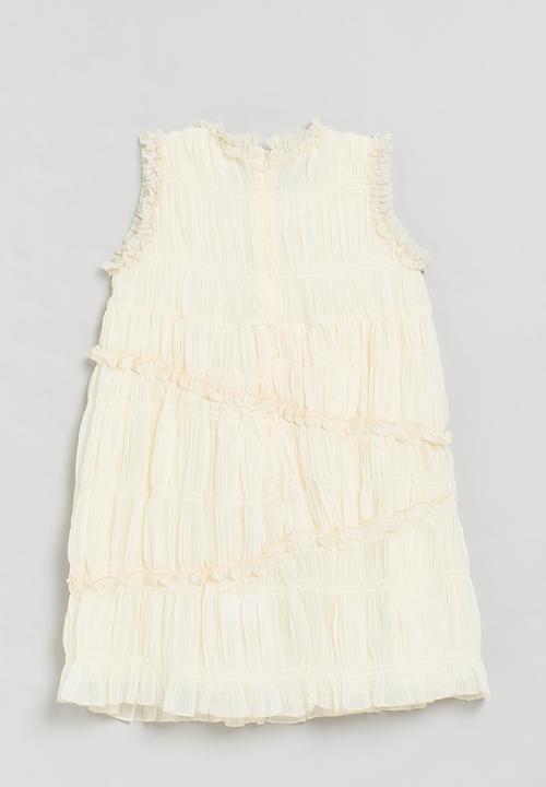 Pop Candy - Asymetrical tiered dress - cream
