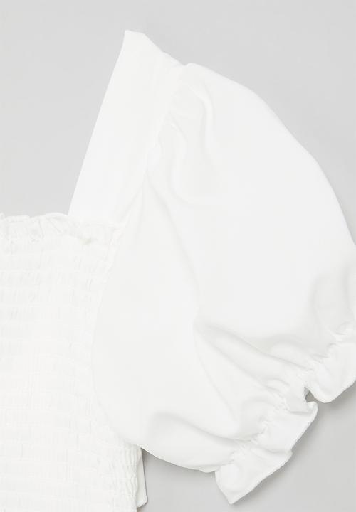 Pop Candy - Smock tiered dress - white