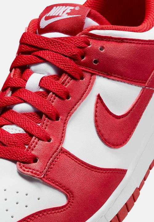 nike dunk low white royal red