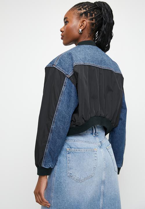 Superbalist - Denim nylon bomber - blue