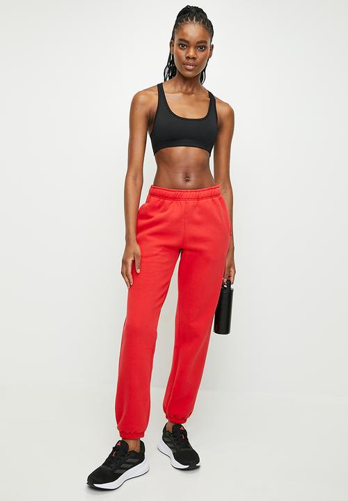 Cotton On - Plush Essential Gym Sweatpant - Raspberry/ Light Raspberry