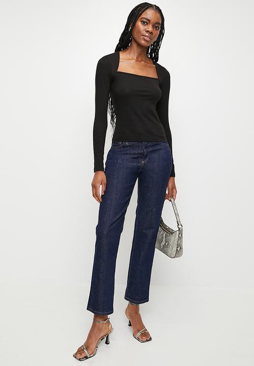 Trendyol - Square neck top - black