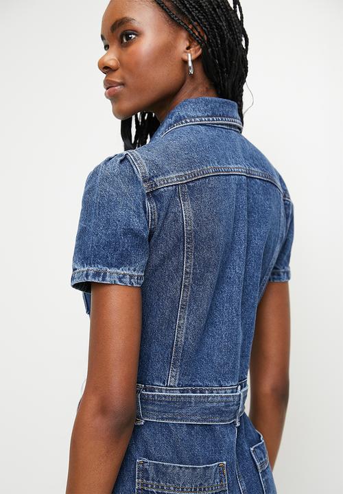 Trendyol - Jewelled denim shirt - blue