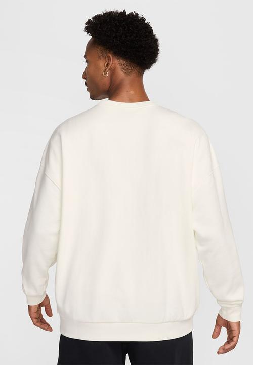 nsw club fleece crewneck light dew white